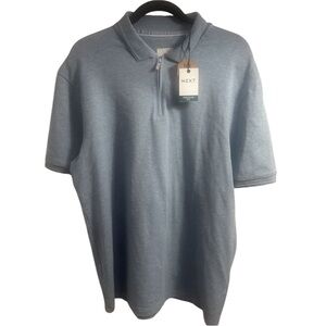 Next ‎ Silk Shirt Mens Light Blue Stretch